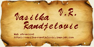 Vasilka Ranđelović vizit kartica